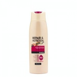 Repair & Nutrition Deliplus Shampooing pour cheveux secs et abîmés avec 8 agents réparateurs Flacon de 400 ml