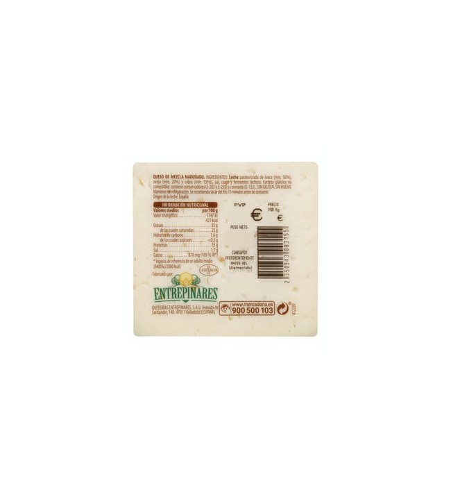 Fromage semi-affiné Hacendado Pièce...