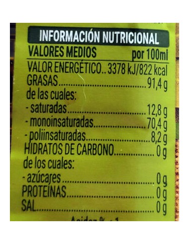 Huile d'olive 0.4º Hacendado...