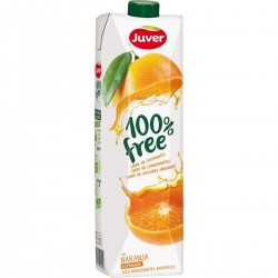 JUVER 100%  Boisson au jus d'orange pressé avec pulpe carton 1 l