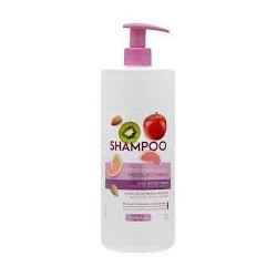 Shampooing protection et brillance Deliplus pour tous types de cheveux à l'extrait naturel de fruits Flacon de 1000 ml