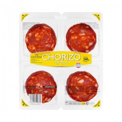 Tranches supplémentaires de chorizo ​​​​Hacendado 4 paquets de 60g