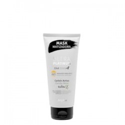 Deliplus Ultra Platinum Mask pour cheveux gris, blonds et décolorés avec du charbon de bambou actif, réduit les tons jaunâtres 2