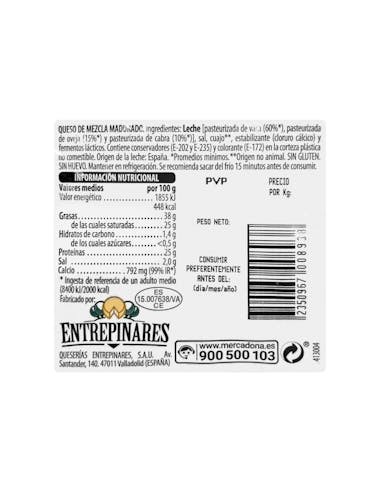 Fromage affiné mixte Hacendado 1,03 Kg