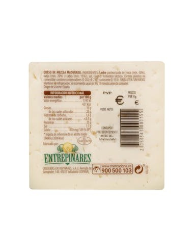 Hacendado, fromage mixte à pâte...