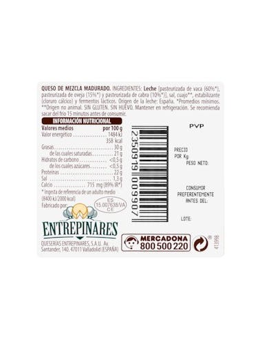 Fromage à pâte molle mixte Hacendado...