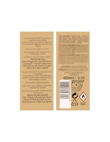 Laque cheveux Elnett forte fixation...