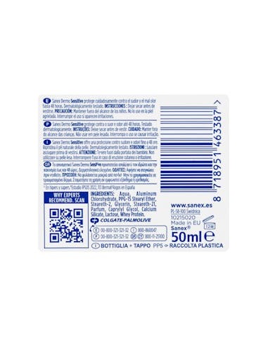 Déodorant roll-on dermo sensible...