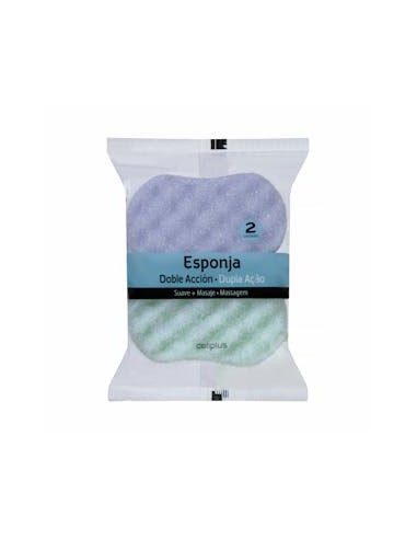 Éponge de bain double action douce...