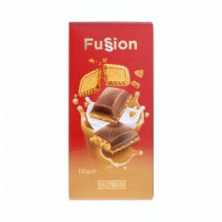 Chocolat au lait Fussion Hacendado fourré au biscuit belge Comprimé 110 g