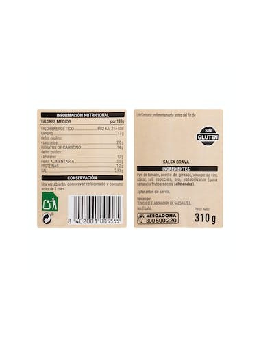 Sauce brava épicée Hacendado Pot de...