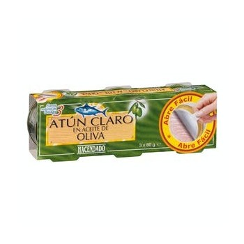 Thon  à l'huile d'olive Hacendado 3 boîtes de 60 g