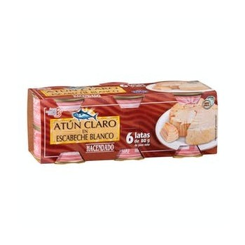 Thon  mariné blanc Hacendado 6 boîtes de 60 g