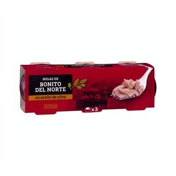 Miettes de bonito du Nord à l'huile d'olive Hacendado 3 boîtes de 52 g