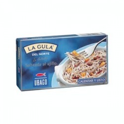 Alevin d'anguille du nord  sautée à l'ail Ubago Boîte de 85 g (42 g égoutté)