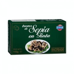 Morceaux de seiche à l'encre Hacendado Boîte de 115 g (80 g égouttés)
