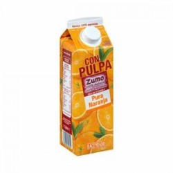 Pur jus d'orange avec pulpe Hacendado Brique 1 L