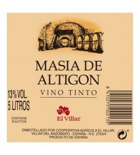 Vin rouge Masía de Altigón... 2