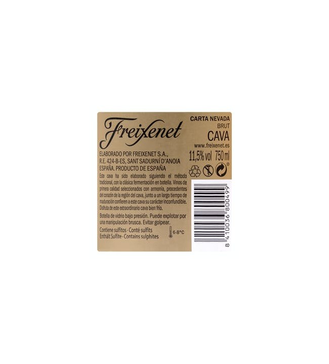 Cava brut Freixenet bouteille de 750 ml